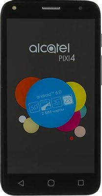 Смартфон Alcatel Pixi 4 4G 5045D,  серебристый / черный