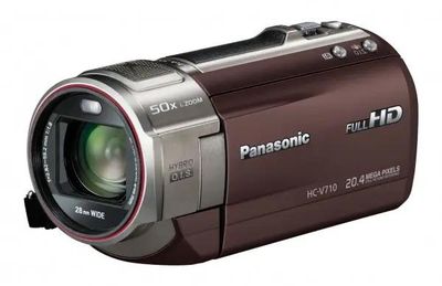 Видеокамера Panasonic HC-V710, коричневый,  Flash [hc-v710ee-t]
