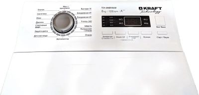 Стиральная машина KRAFT TCH-UMD8304W, с вертикальной загрузкой, 8кг ...