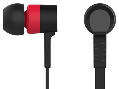Наушники Oklick HP-S-220, 3.5 мм, внутриканальные, черный/красный [d2-1b/r]
