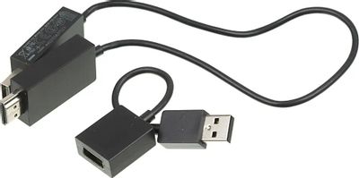 Беспроводной видеоадаптер Microsoft V2, 0.3м, черный [p3q-00022 ...