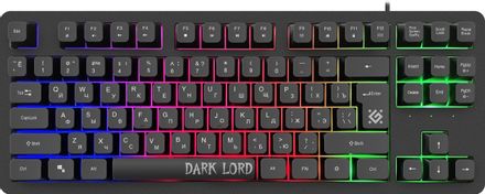 Клавиатура Defender Dark Lord GK-580, проводная, USB, мембранная, черный [45580]