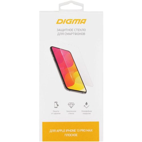 Защитное стекло для экрана Digma DGG1AP13PM для Apple iPhone 13 Pro Max/14 Pro Max прозрачная, 1 шт