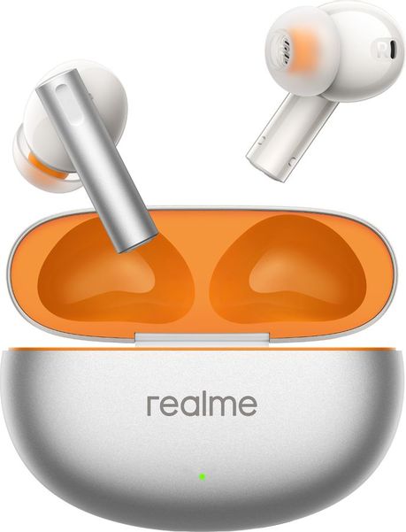 Наушники REALME Buds Air 6, Bluetooth, внутриканальные, серебристый [631209000121]