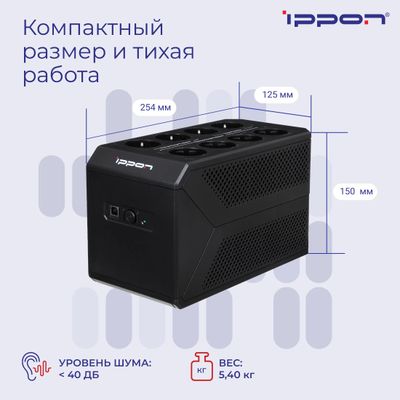 ИБП Ippon Back Comfo Pro II 850, 850ВA [1189990] – купить в Ситилинк ...