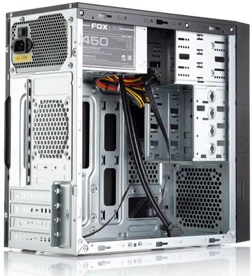 Корпус mATX FOXLINE FL-733R-FZ450R-U32, Mini-Tower, 450Вт, черный ...