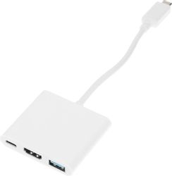 Адаптер Buro USB Type-C (m) -  HDMI (f),  USB 3.0 A (f),  0.1м