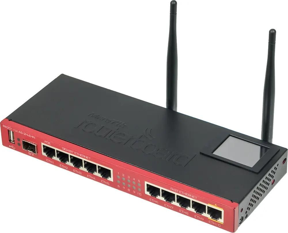 Wi-Fi роутер MIKROTIK RB2011UIAS-2HND-IN, N300, черный – купить в Ситилинк  | 1079813