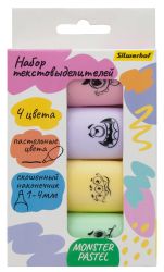Набор текстовыделителей Silwerhof Monster Pastel, линия 1-4
