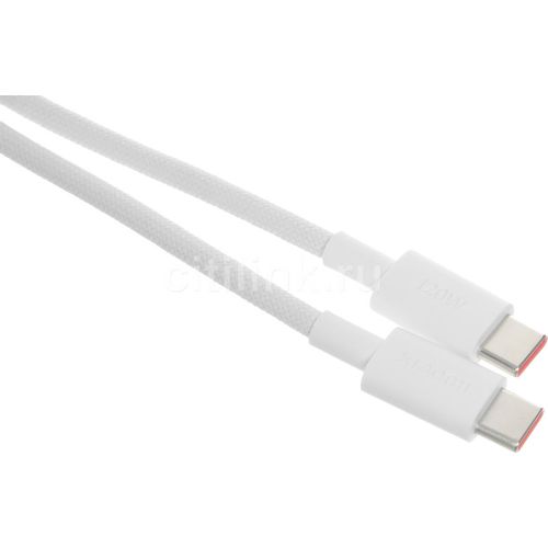 Кабель Xiaomi BHR087AGL, USB Type-C (m) - USB Type-C (m), 2м, 6A, белый