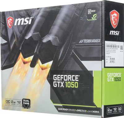 MSI NVIDIA GeForce GTX 1050 GeForce GTX 1050 2GT OCV1 2 GDDR5 OC Ret 1011304