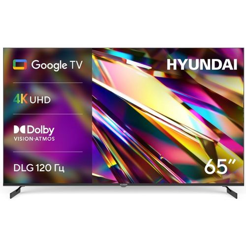 65" Телевизор Hyundai H-LED65BU7011 4K Ultra HD, СМАРТ ТВ, Google TV, черный