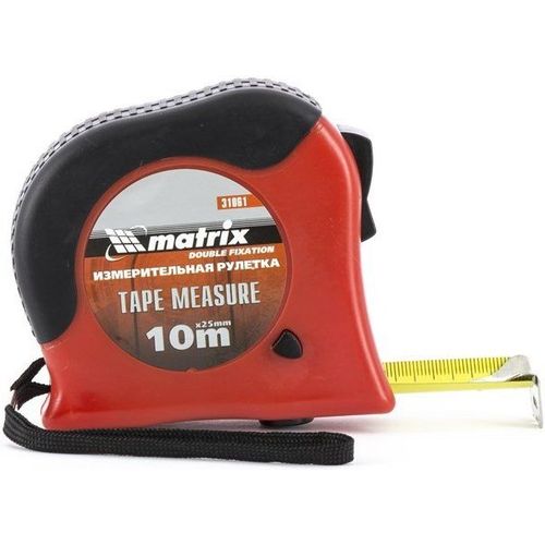 Рулетка MATRIX Double fixation, 10м [31061 ]