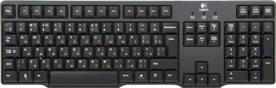 Клавиатура Logitech K100 Classic,  PS/2, черный [920-003200]