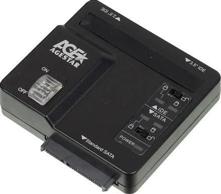 Адаптер-переходник для HDD/SSD AgeStar 3FBCP, черный