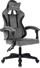 Изображение товара Игровое кресло KNIGHT Wolf на колесиках тканевое серое и черное