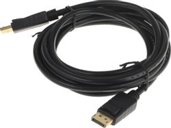 Изображение товара Кабель аудио-видео Buro BU-DP-v1.2-3m, DisplayPort (m) - DisplayPort (m), ver 1.2, омедненный, 3м, черный Изображение товара Кабель аудио-видео Buro BU-DP-v1.2-3m, DisplayPort (m) - DisplayPort (m), ver 1.2, омедненный, 3м, черный
