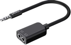 Изображение товара Кабель PERO AD06, Jack 3.5 (m) - 2хJack 3.5 (f), 0.1м, черный Изображение товара Кабель PERO AD06, Jack 3.5 (m) - 2хJack 3.5 (f), 0.1м, черный