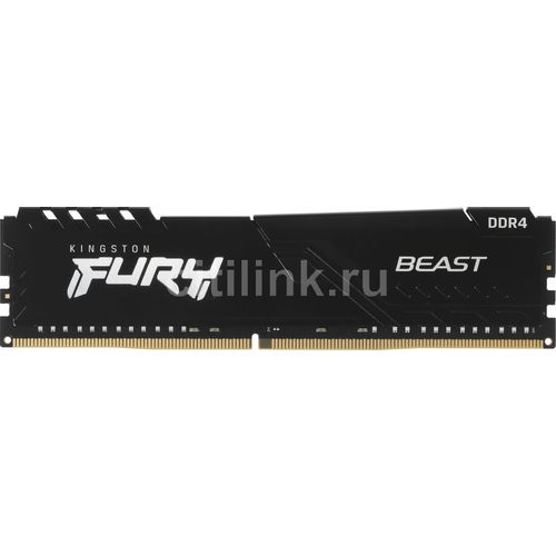 Оперативная память Kingston Fury Beast Black KF432C16BB1/16WP DDR4 — 1x 16ГБ 3200МГц, DIMM, Ret