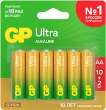 Изображение товара AA Батарейка GP Ultra 15AUA21-2CRSBC12, 12 шт. Изображение товара AA Батарейка GP Ultra 15AUA21-2CRSBC12, 12 шт.