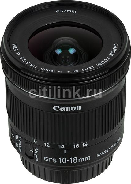 Объектив Canon EF-S 10-18mm f/4.5-5.6 IS STM,  Canon EF-S [9519b005]