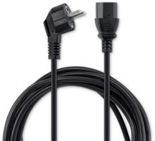 Изображение товара Кабель питания Buro BU-PCAB-5M-16A, IEC C13 (прямой) - Евровилка (угловой), 5м