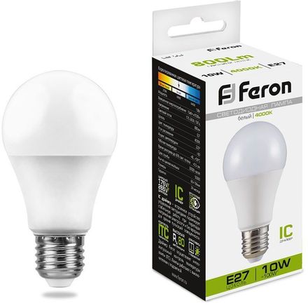 Упаковка ламп LED FERON E27,  шар, 10Вт, LB-92, 10 шт. [25458-10]
