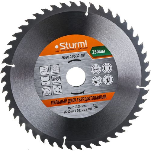 Пильный диск STURM! 9020-250-32-48T, 32мм, по дереву