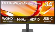 Изображение товара Монитор LG UltraWide 34U640B-B с изогнутым VA дисплеем 144Гц и HDR10 Изображение товара Монитор LG UltraWide 34U640B-B с изогнутым VA дисплеем 144Гц и HDR10