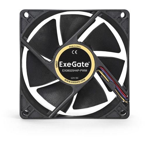 Вентилятор EXEGATE EX283379RUS 80мм, 4-pin, 2300об/мин, 23 дБ, черный, OEM