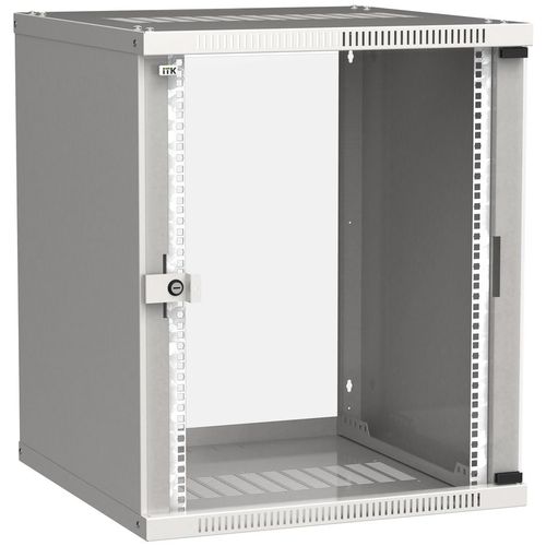 Шкаф коммутационный ITK Linea WE LWE3-15U66-GF настенный, стеклянная передняя дверь, 15U, 600x715x600 мм