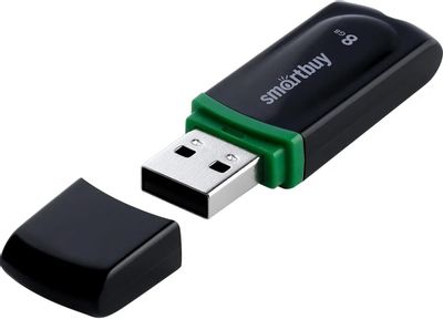 Характеристики Флешка USB SMARTBUY Paean 8ГБ, USB2.0, черный [sb8gbpn-k ...