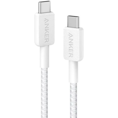 Кабель ANKER 322, USB Type-C (m) — USB Type-C (m), 1.8м, MFI, 3A, белый [a81f6g21]