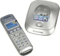 Радиотелефон Panasonic KX-TG2511RUS, серебристый и голубой