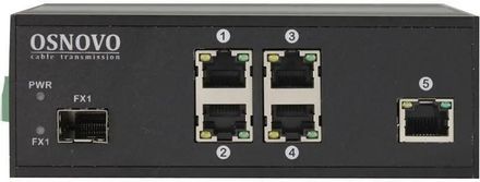 Коммутатор OSNOVO SW-40501/IC, неуправляемый, 5 RJ-45, 10/100 Мбит/с