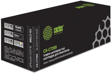 Картридж Cactus CS-C728S, 728, черный / CS-C728S