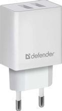 Изображение товара Сетевое зарядное устройство Defender UPA-22 2xUSB-A 10.5Вт белое