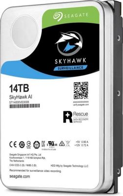 Жесткий диск Seagate SkyHawkAI ST14000VE0008, 14ТБ, HDD, SATA III, 3.5 ...