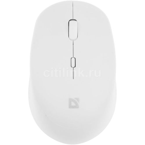 Мышь беспроводная Defender Auris MB-027, радио, оптическая, USB, 1600dpi, белый [52028]