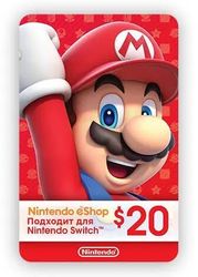 Изображение товара Пополнение игровой валюты Nintendo eShop 20 USD USA, регион: США Изображение товара Пополнение игровой валюты Nintendo eShop 20 USD USA, регион: США