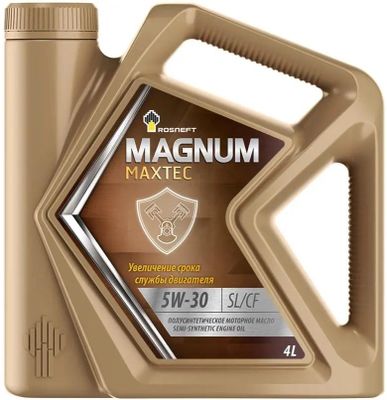 Характеристики Моторное масло ROSNEFT Magnum Maxtec, 5W-30, 4л ...