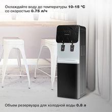 Кулер StarWind SW-1003EB, напольный, электронный, «push» - кран, черный
