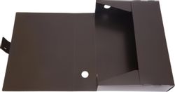 Короб архивный Бюрократ -BA80/08BLCK, пластик, 80мм, 330x245, черный