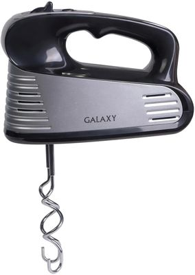 Миксер GALAXY GL2208, ручной,  черный и серебристый [гл2208черн]