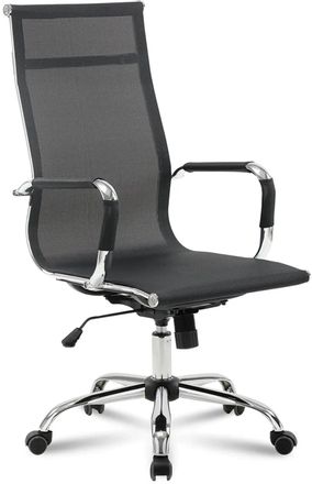Кресло BRABIX Line EX-530, сетка, до 120кг, топ-ган, фиксированные подлокотники, черный