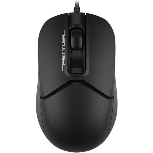 Мышь проводная A4TECH Fstyler FM12T, оптическая, USB, USB-C, 1200dpi, черный [fm12t black]