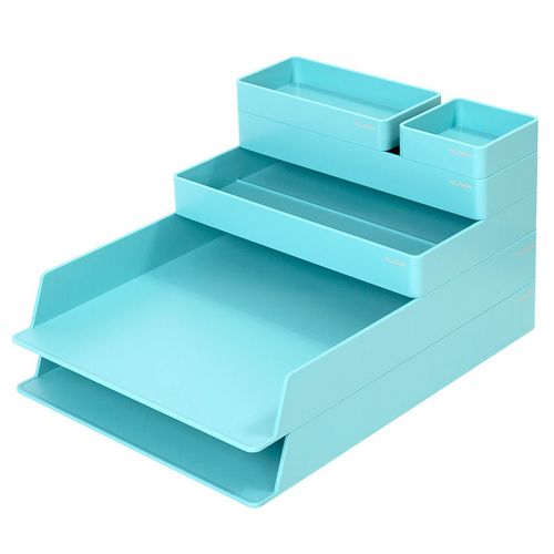 Органайзер настольный Deli Nusign ENS001blue, пластик, синий