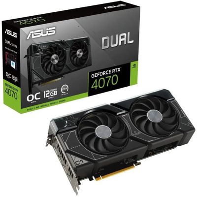 Видеокарта ASUS NVIDIA GeForce RTX 4070 DUAL-RTX4070-O12G 12ГБ