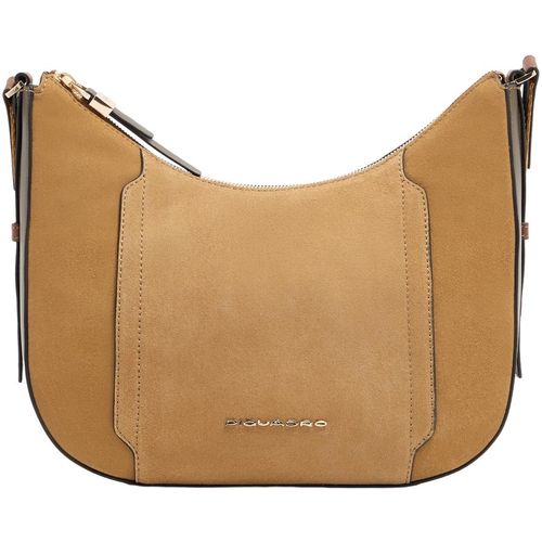 Сумка Piquadro Circle, женская, кожа натуральная, песочный / зеленый [bd6657w92/saves]