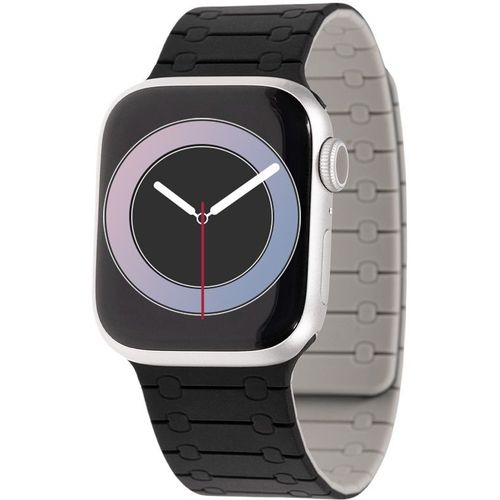 Ремешок ZIBELINO APL-42-L-WMF-BLKGRY для Apple Watch, черный [zbs-apl-42-l-wmf-blkgry]